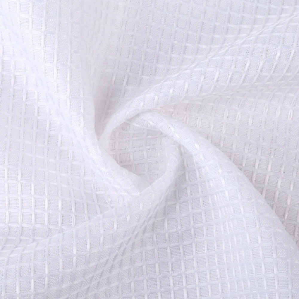 New with tags! Set of 2 Tiers Waffle Weave White Kitchen Curtains 60 x 45